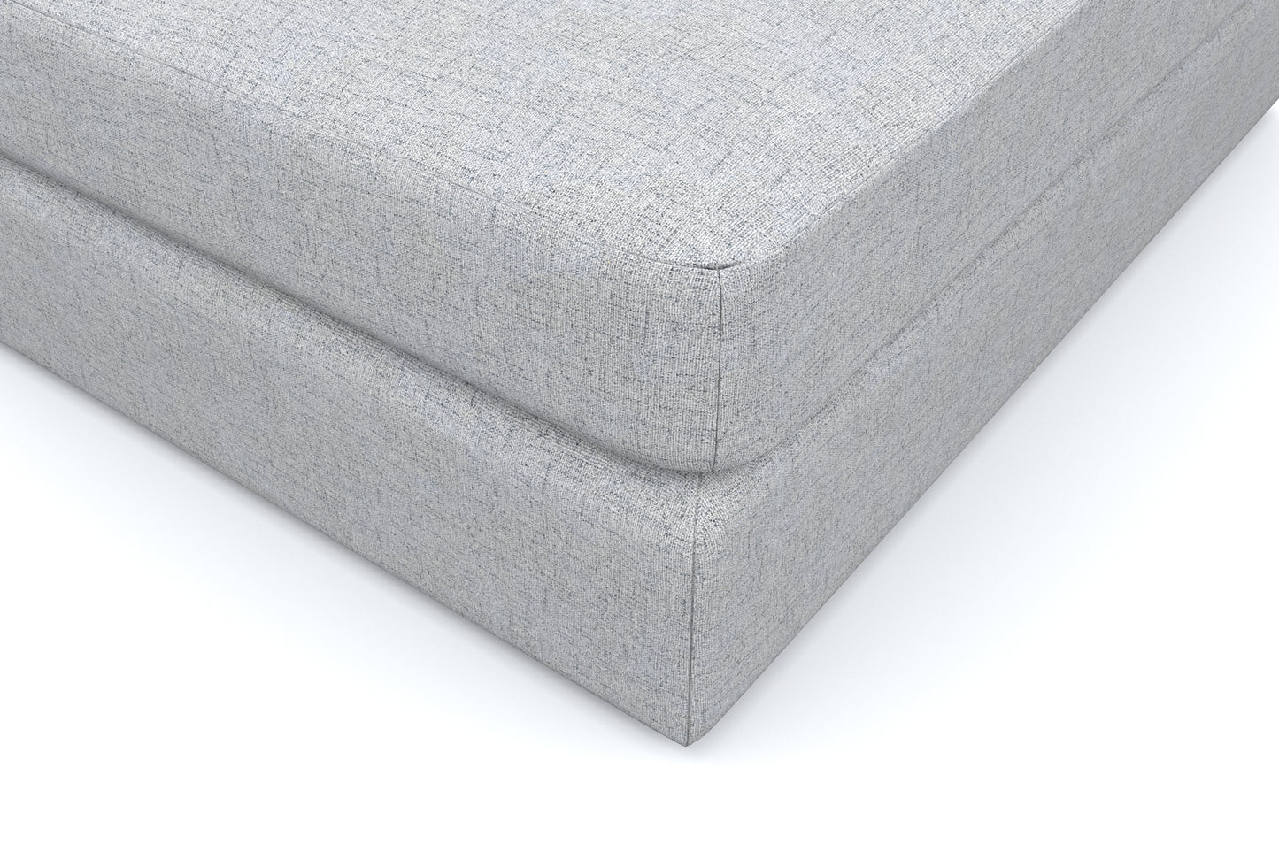 Titan Silver Grey Ottoman