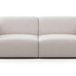 Luna Boucle White Loveseat