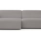 Luna Blue Curve Loveseat