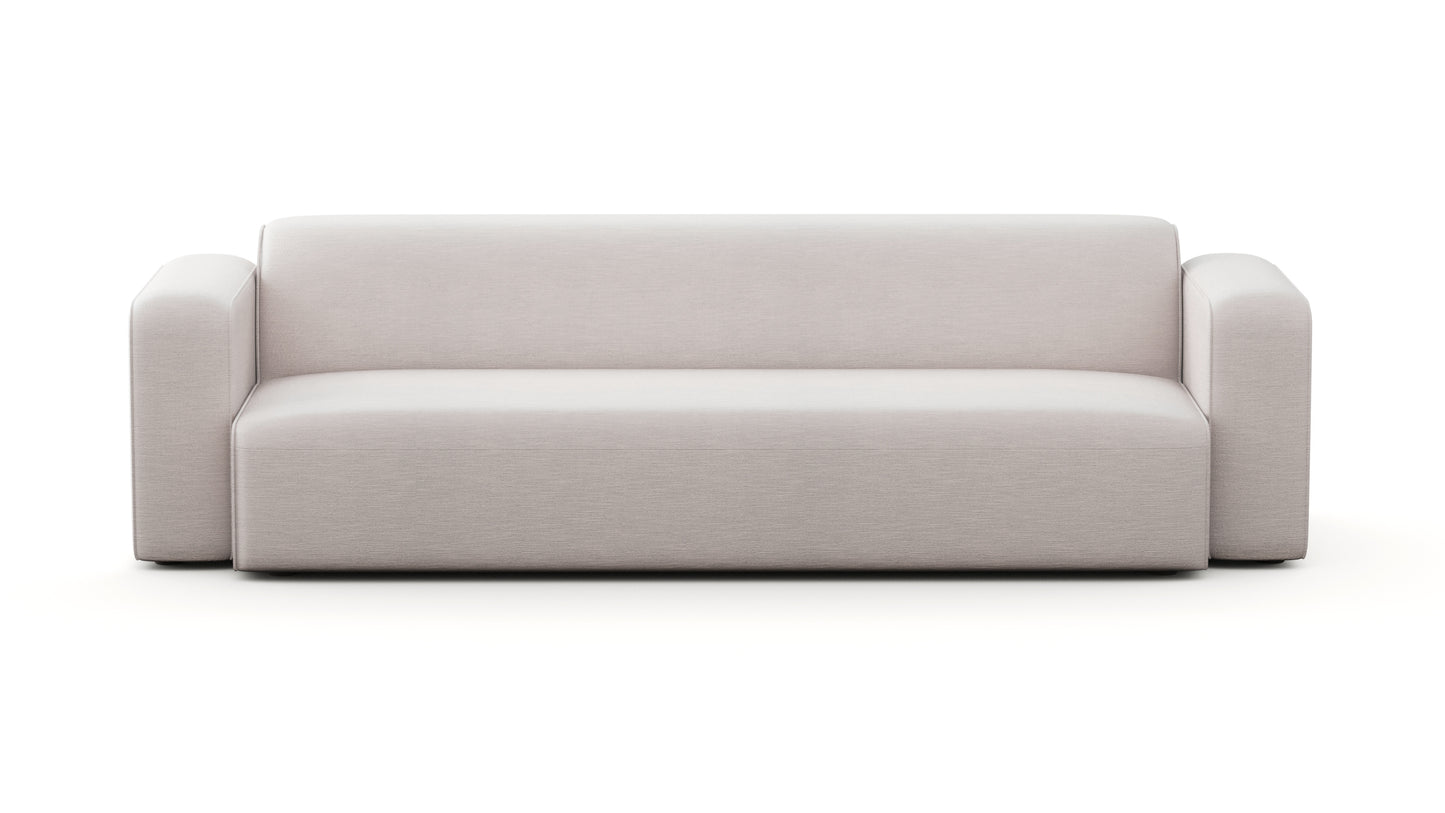 Luna Boucle White Long Seat Sofa