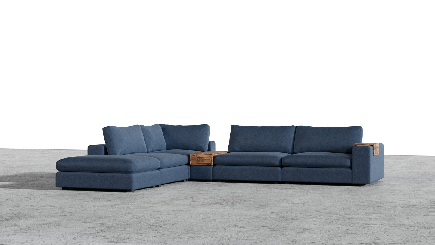 Canapé 4 places Titan avec pouf