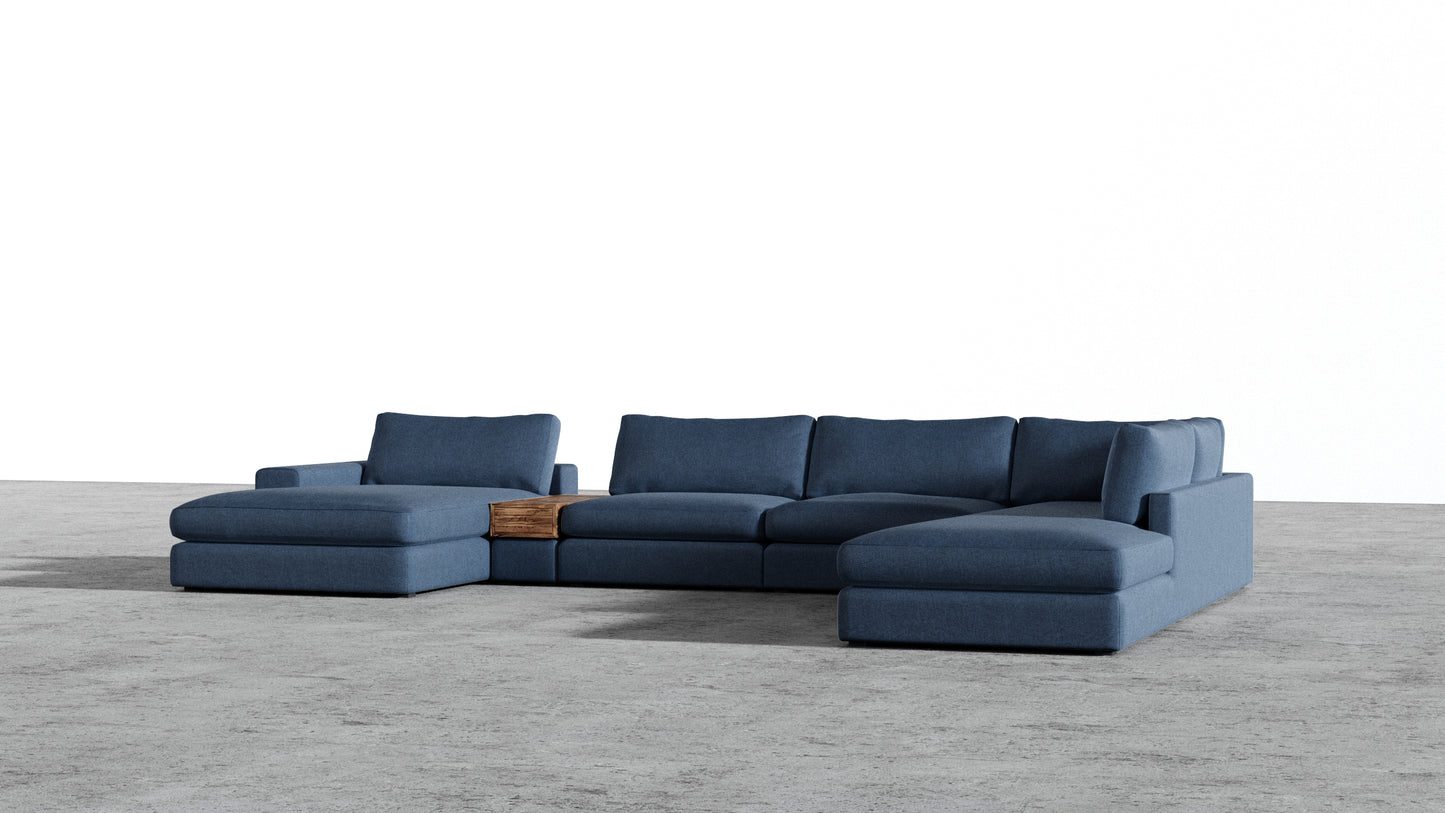 Chaise longue double MGR + sectionnel d'angle