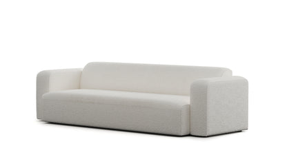 Luna Boucle White Long Seat Sofa