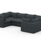 Bennet Pewter Grey 6 Seater U Shape