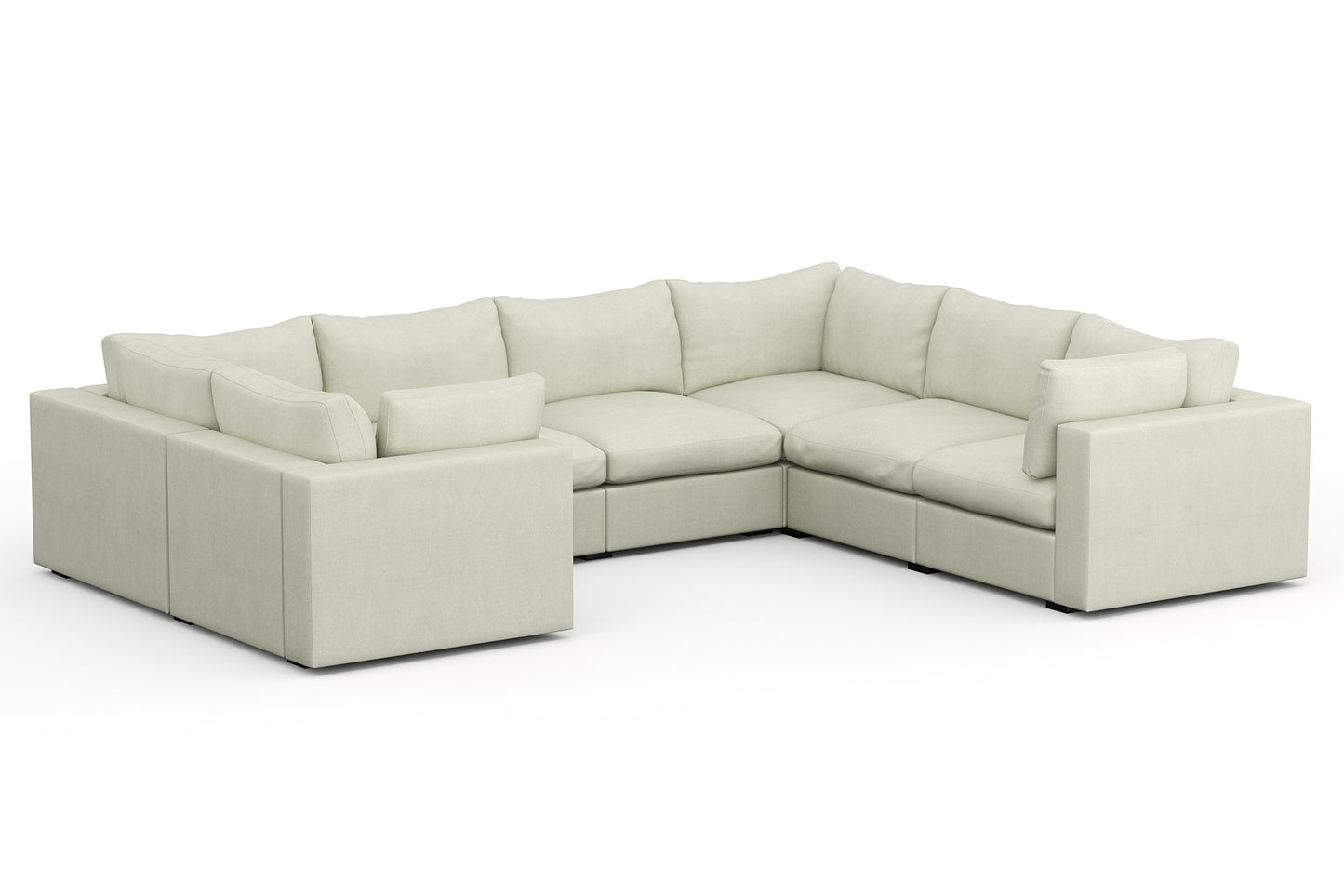 Bennet Pearl Cream 7 Seater U Shape