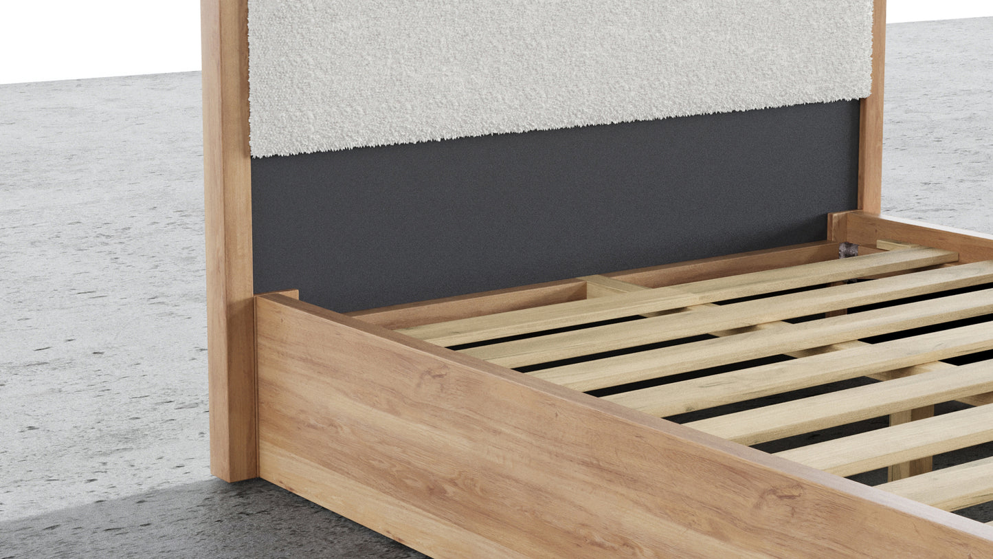 Aspen Bed With Upholstered Back
