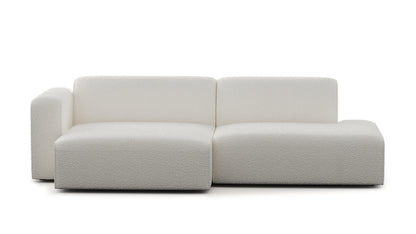 Luna Boucle White Curve Loveseat