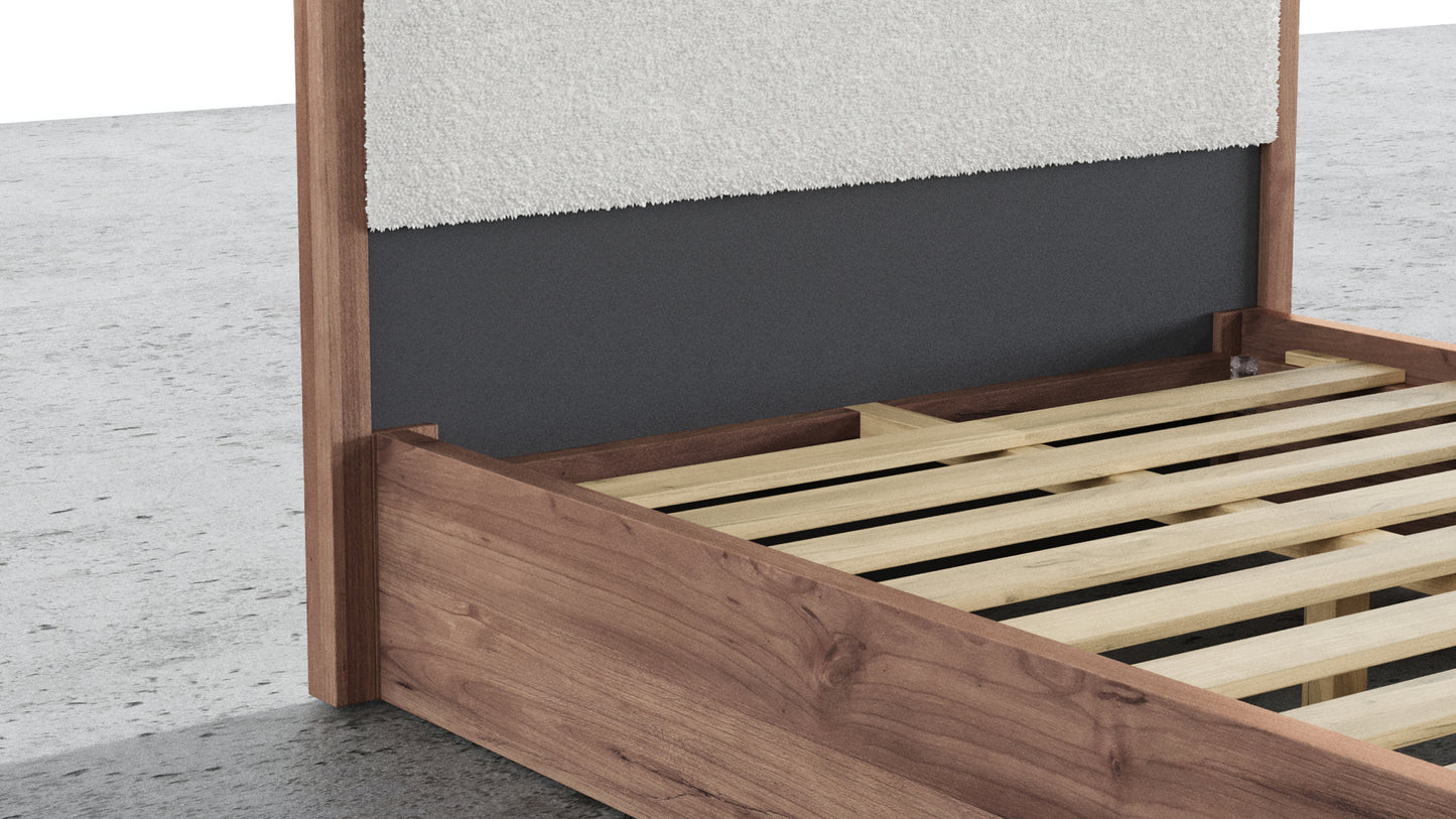 Aspen Bed With Upholstered Back