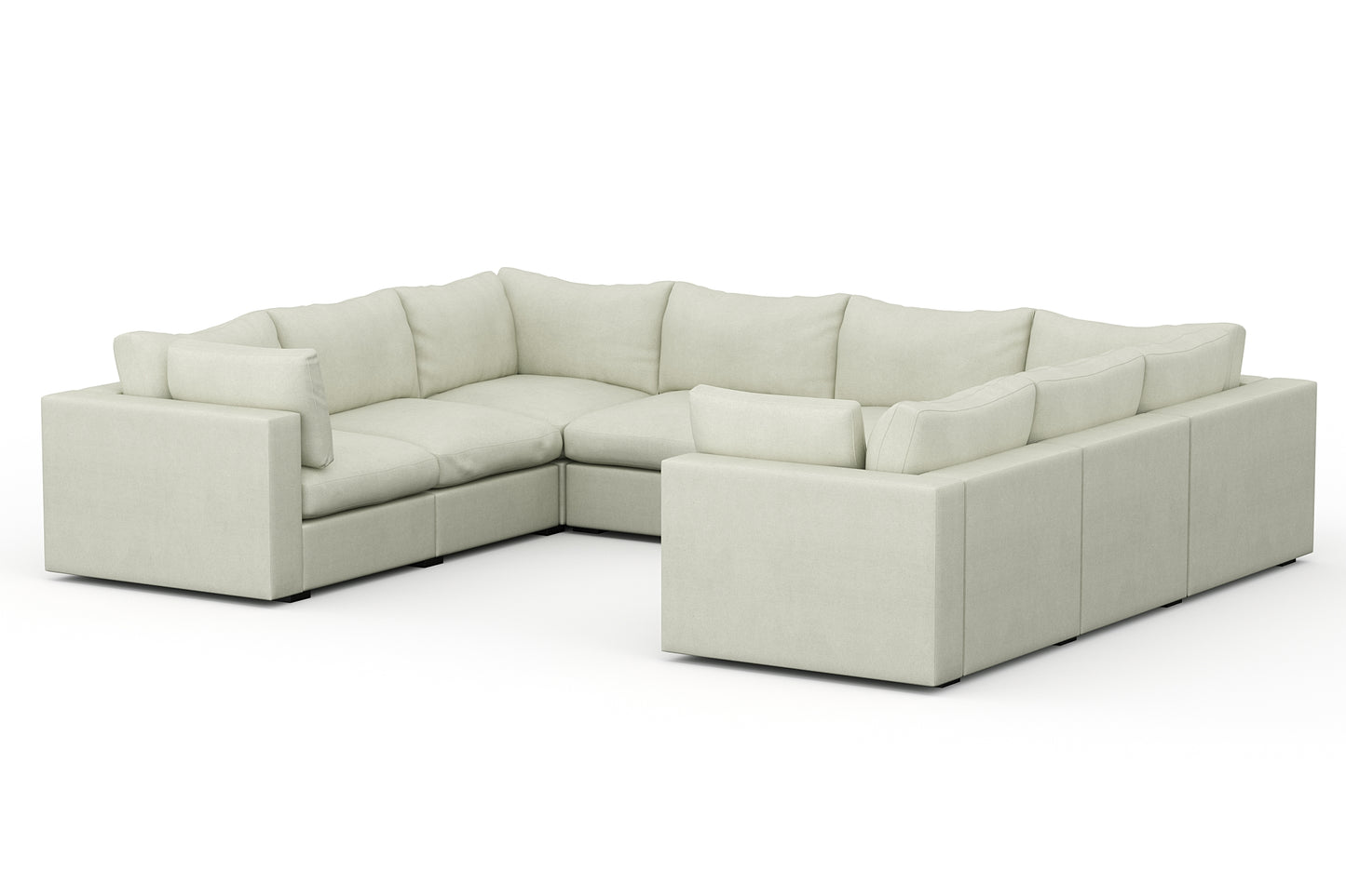 Bennet Pearl Cream 8 Seater U Shape