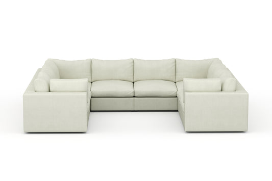 Bennet Pearl Cream 8 Seater U Shape