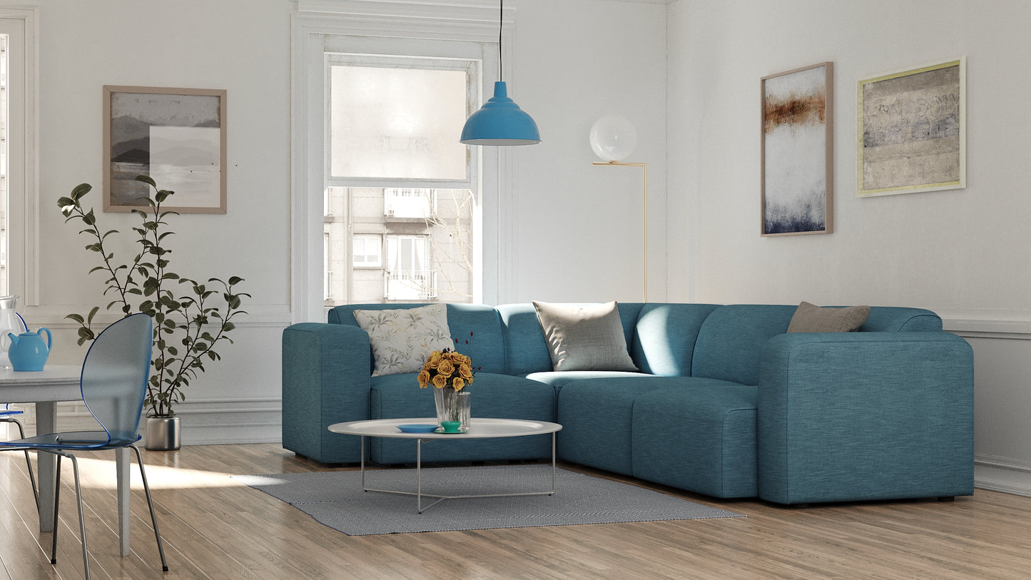 Luna Blue Left Sectional