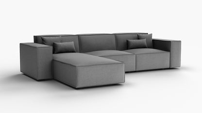 Cascade Pewter Grey Chaise Sectional