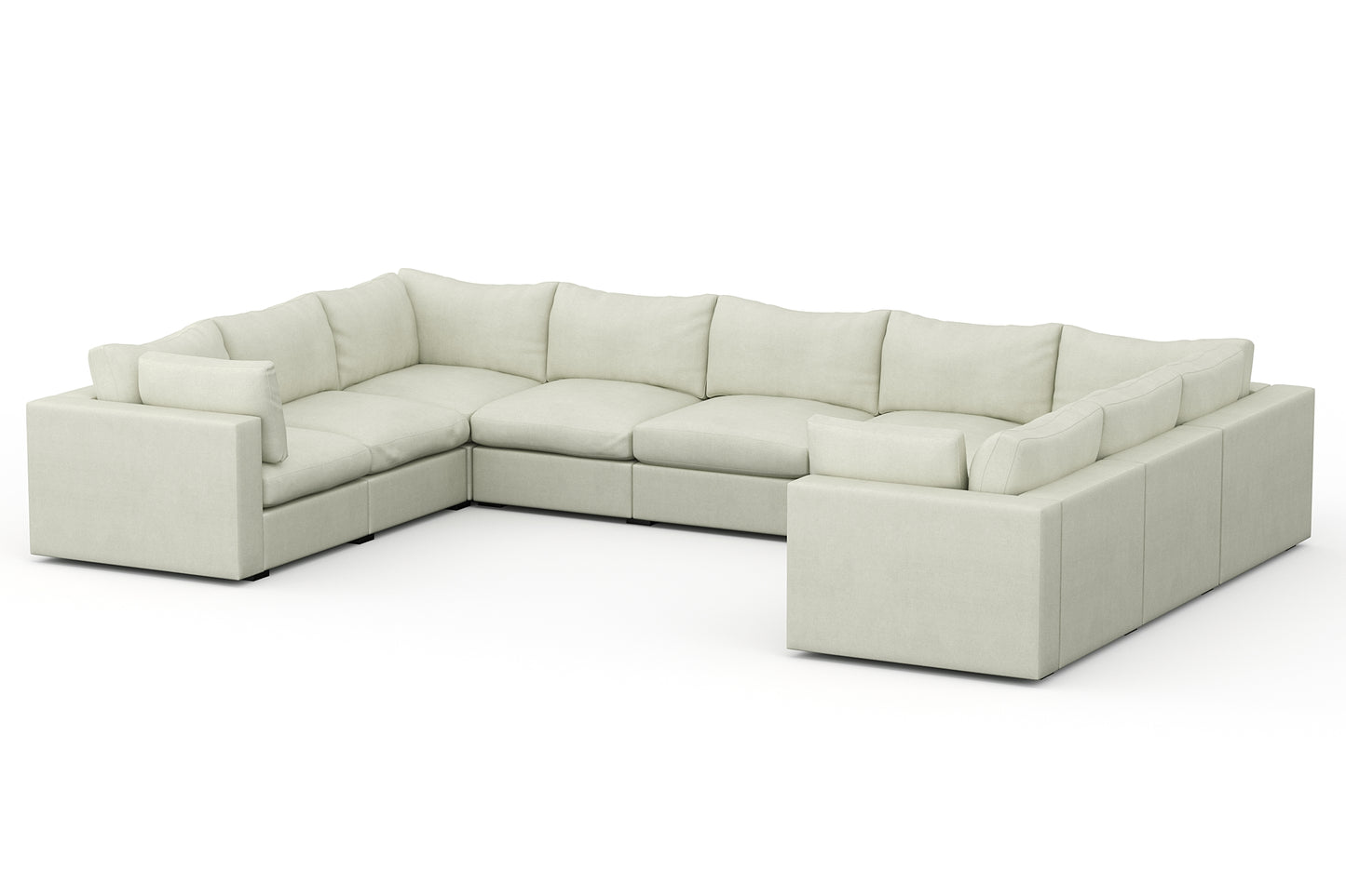 Bennet Pearl Cream 9 Seater U Shape