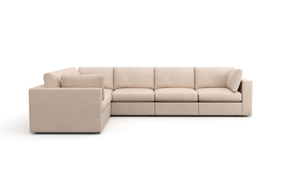 Bennet Amber Beige 5 Seat Corner Sectional