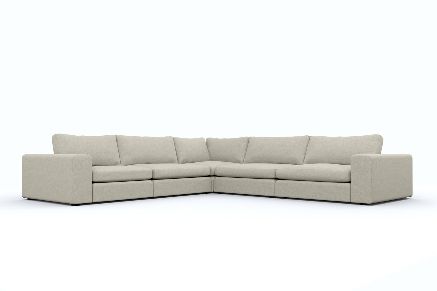 Titan Silver Grey Corner Sectional 5 Seater