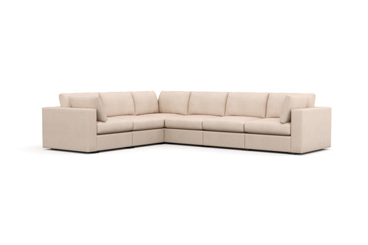 Bennet Amber Beige 6 Seat Corner Sectional