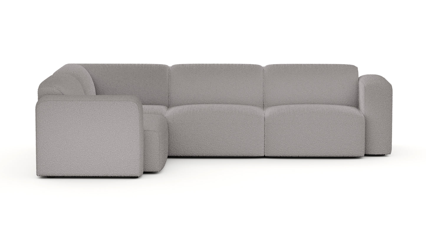 Luna Boucle White Left Sectional