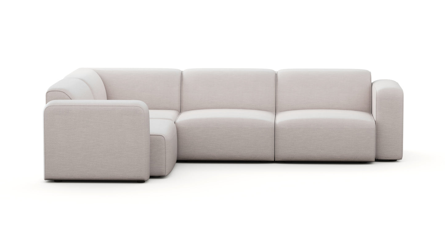 Luna Boucle White Left Sectional