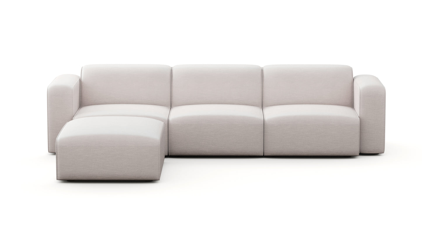 Luna Boucle White Sectional