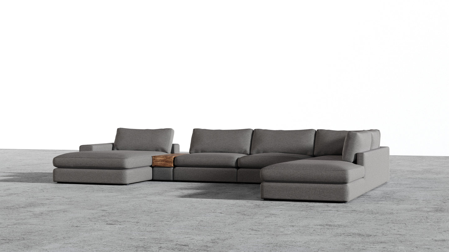 Chaise longue double MGR + sectionnel d'angle