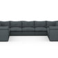 Bennet Pewter Grey 9 Seater U Shape