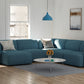 Luna Blue Left Chaise Sectional