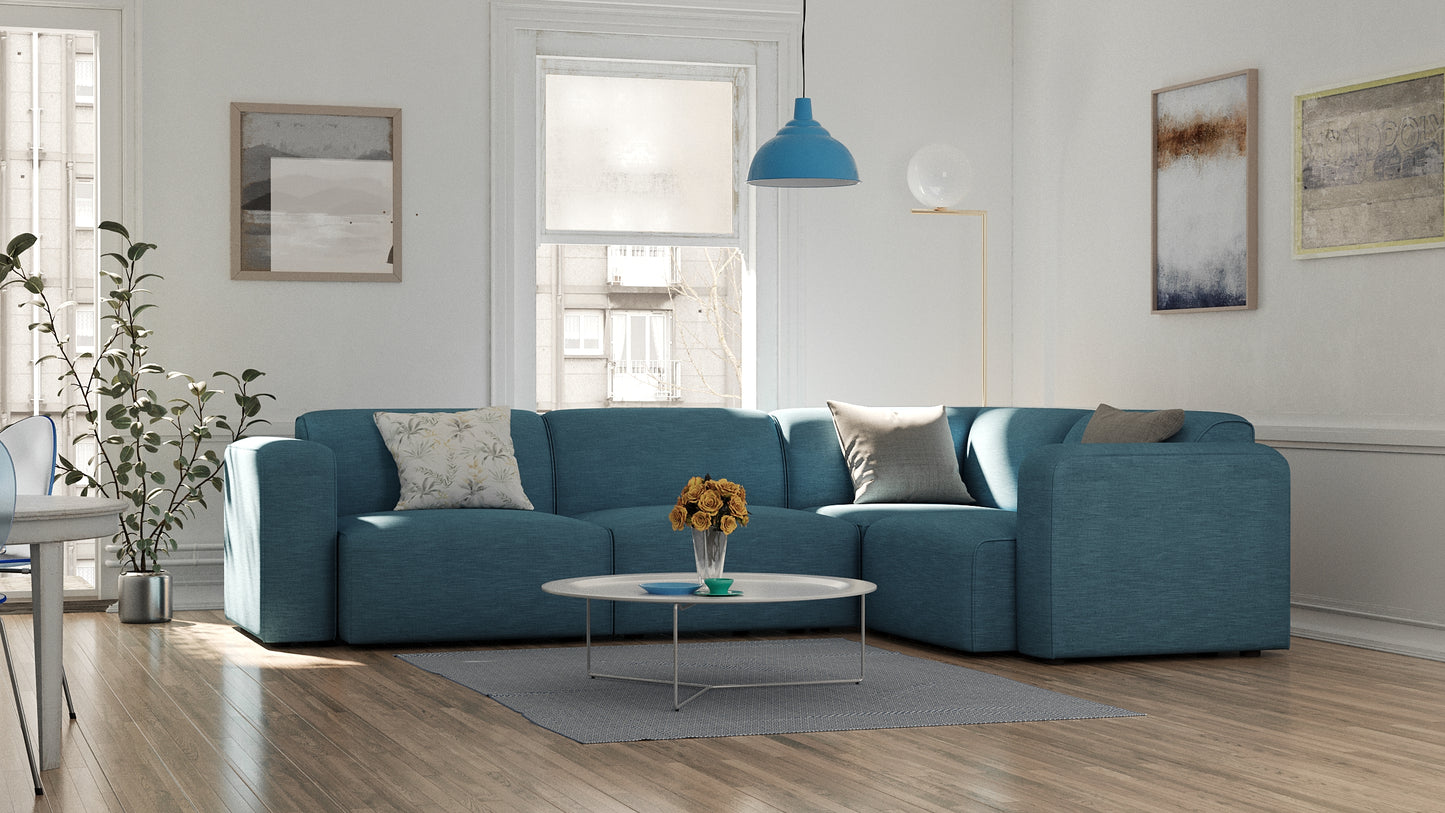 Luna Blue Right Sectional