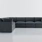 Bennet Pewter Grey 6 Seat Corner Sectional