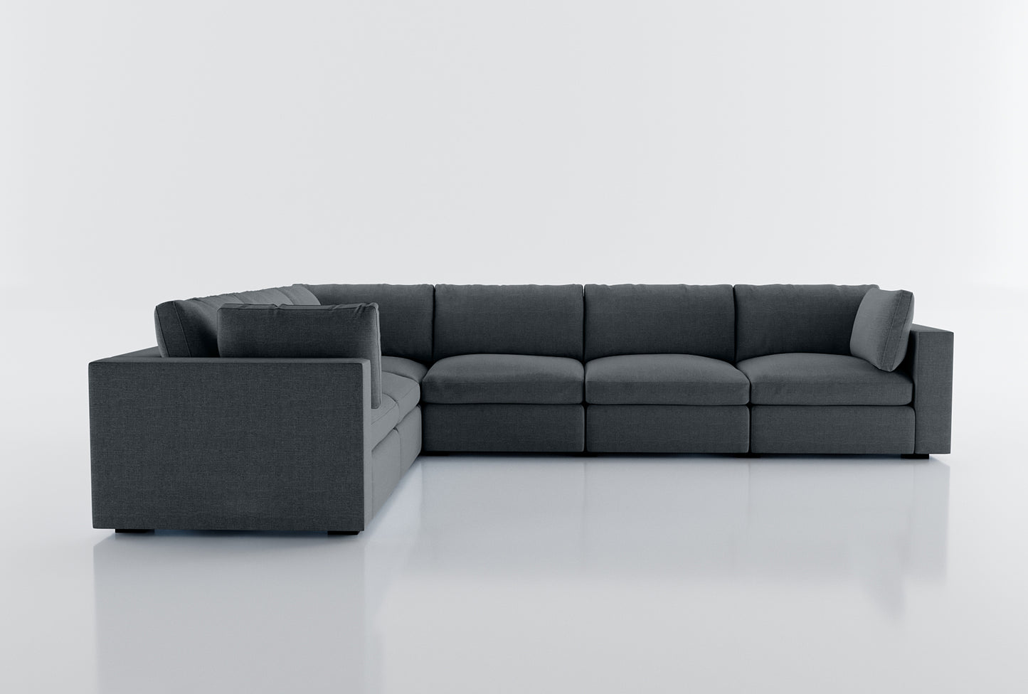 Bennet Pewter Grey 6 Seat Corner Sectional