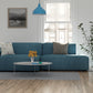 Luna Blue Curve Loveseat