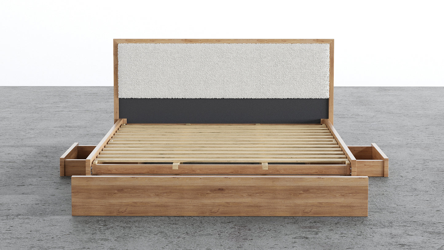 Aspen Bed With Upholstered Back