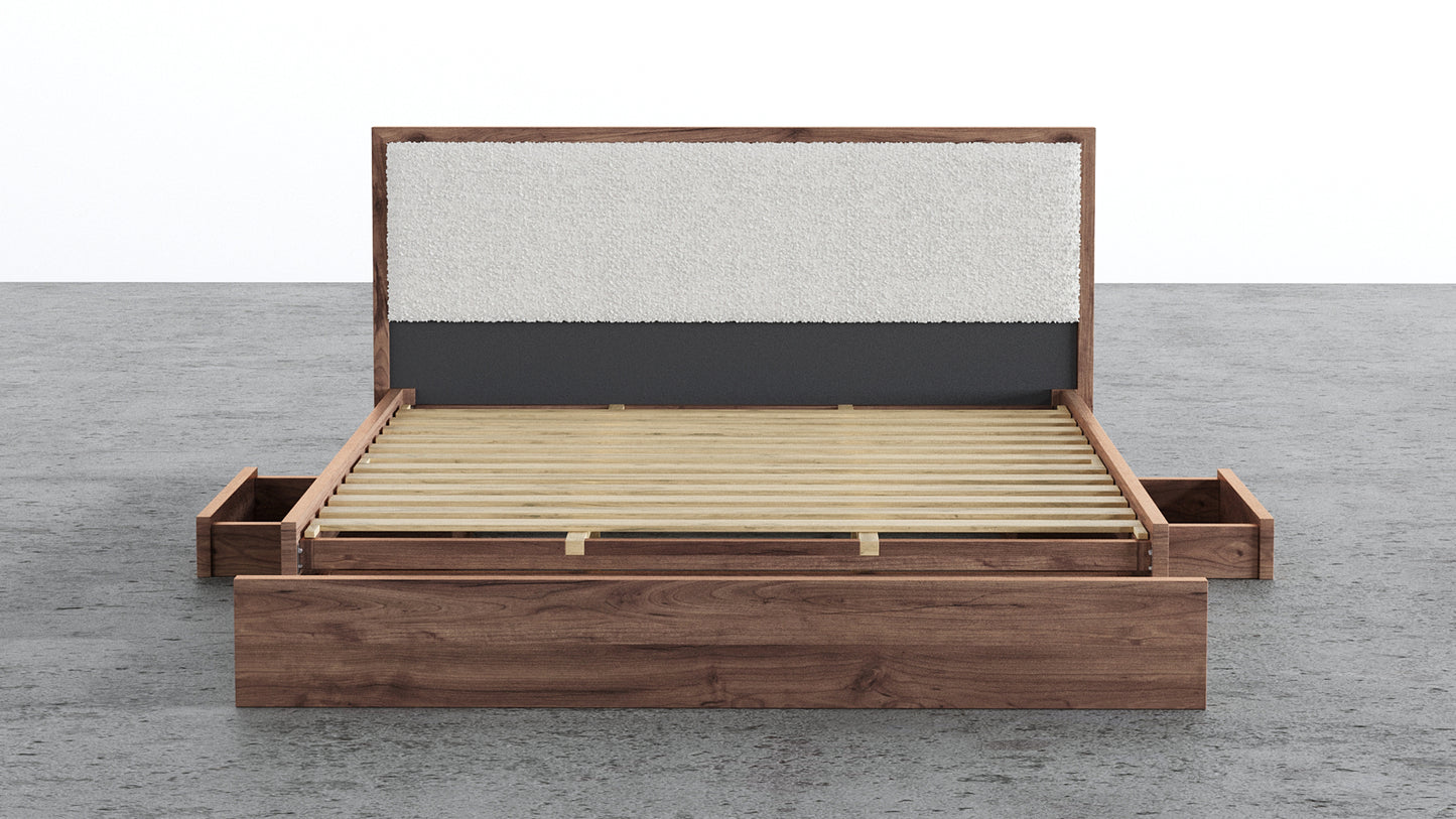 Aspen Bed With Upholstered Back