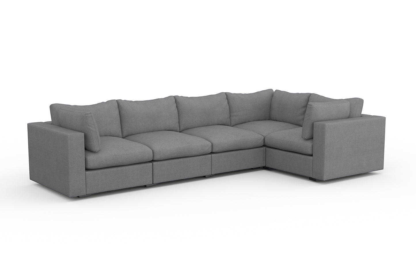 Bennet Pewter Grey 5 Seat Corner Sectional