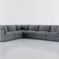 Bennet Pewter Grey 6 Seat Corner Sectional