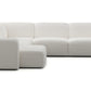 Luna Boucle White Left Chaise Sectional