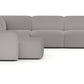 Luna Boucle White Left Chaise Sectional