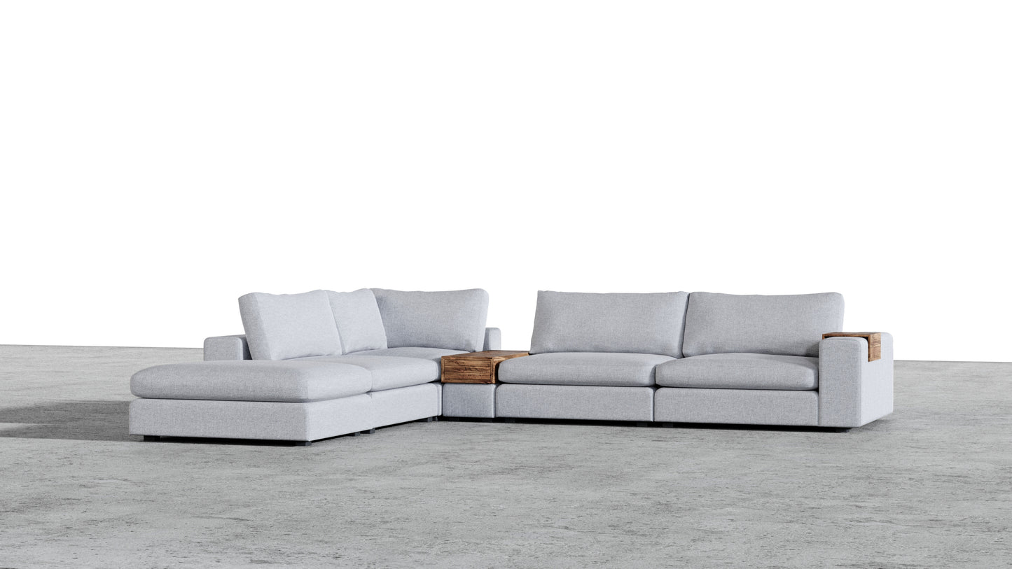 Canapé 4 places Titan avec pouf