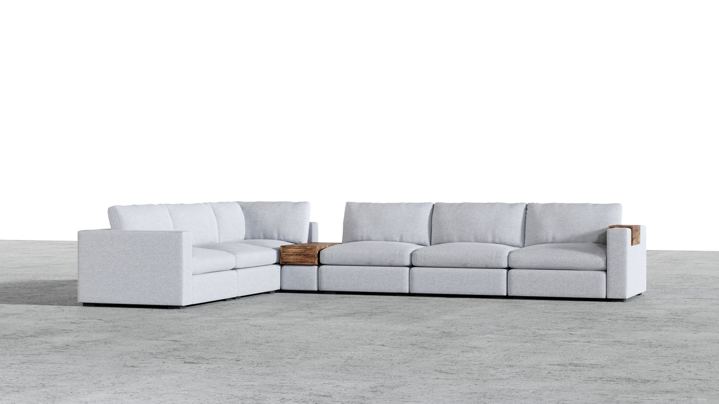 Canapé d'angle sectionnel Bennet 7 places