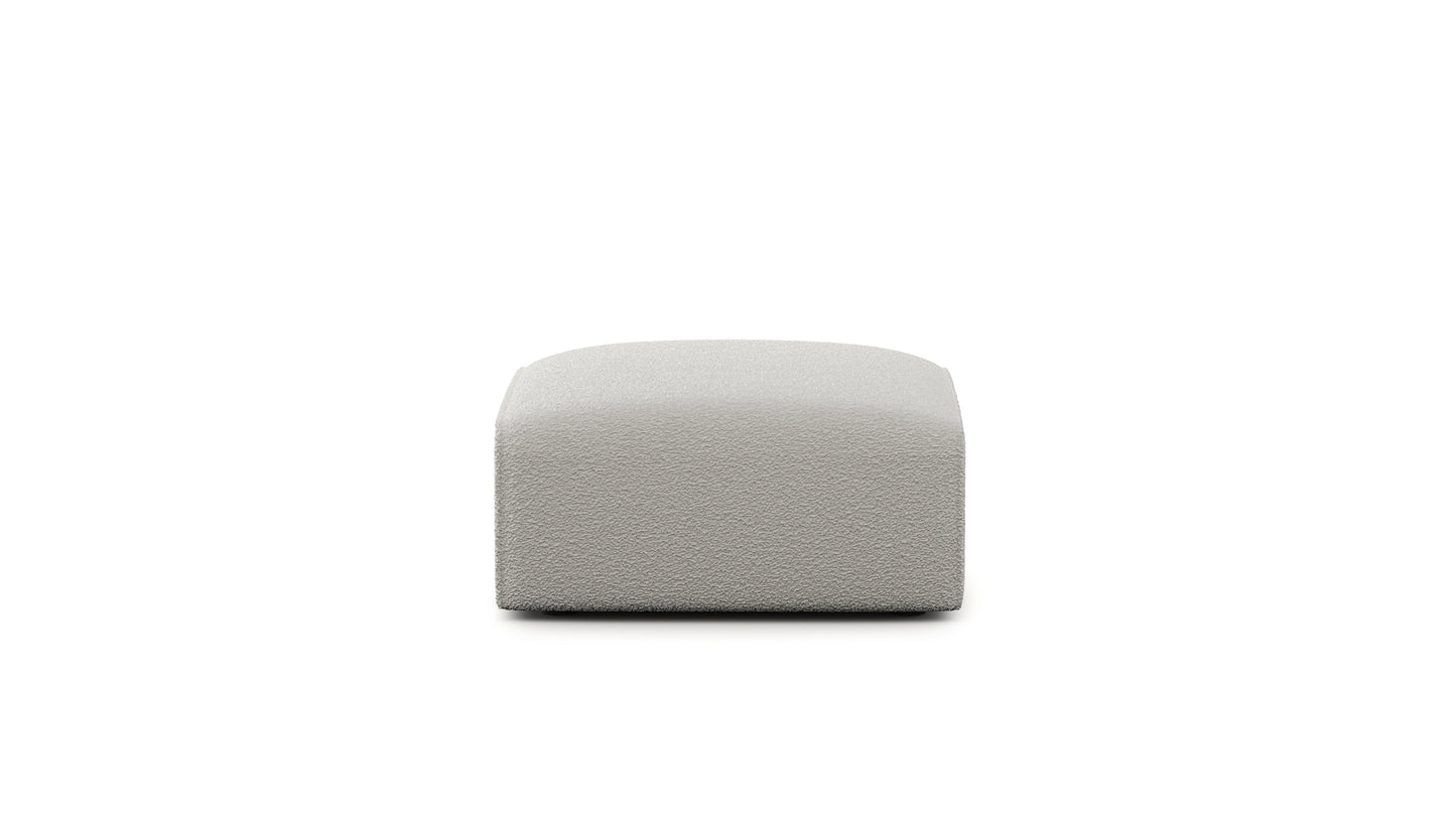 Luna Boucle White Ottoman