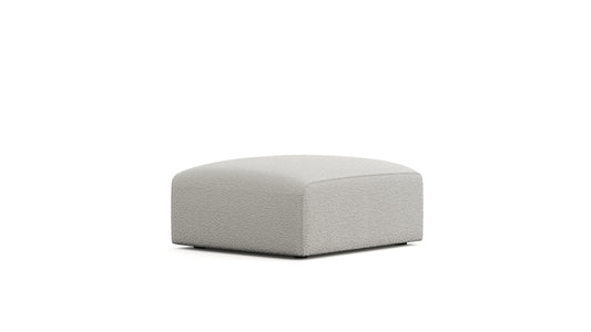 Luna Boucle White Ottoman