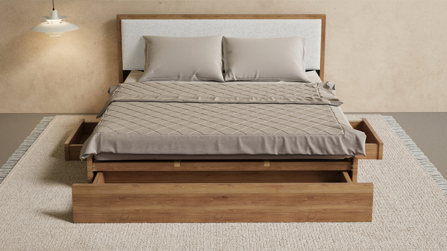 Aspen Bed With Upholstered Back