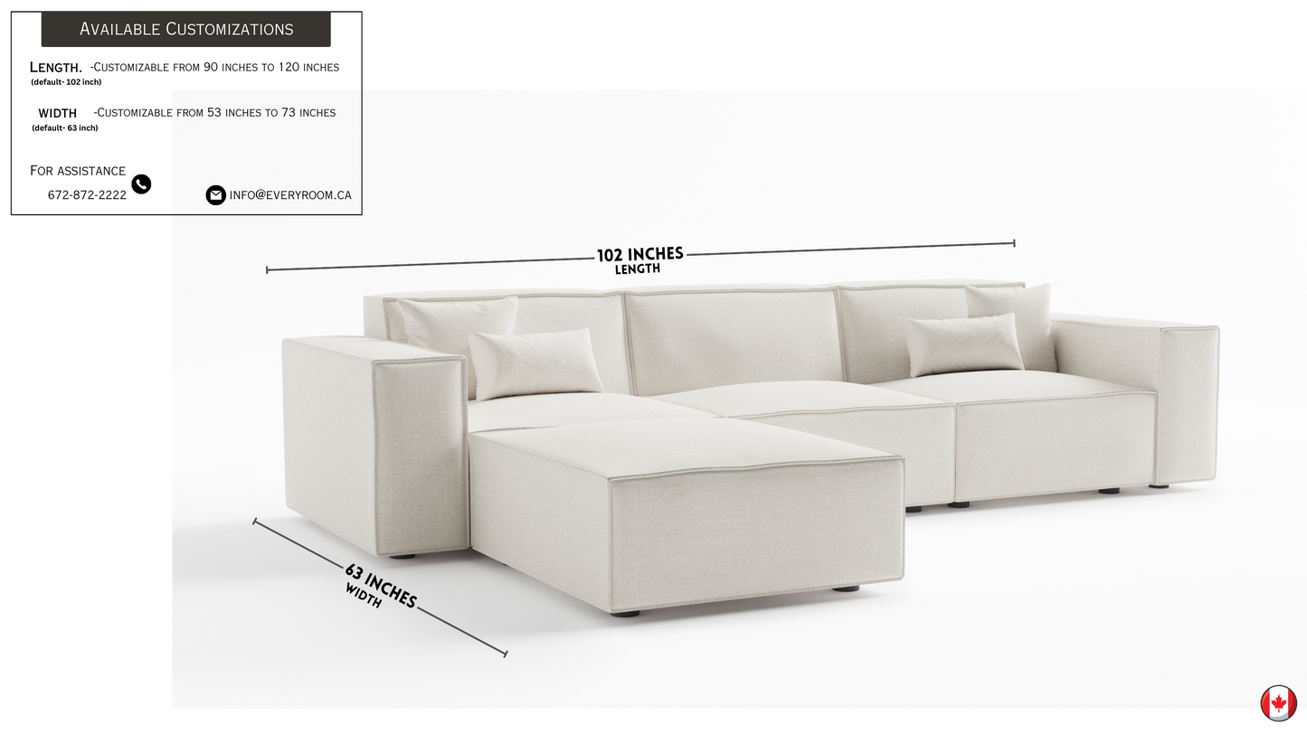 Cascade Soft Cream Sectional