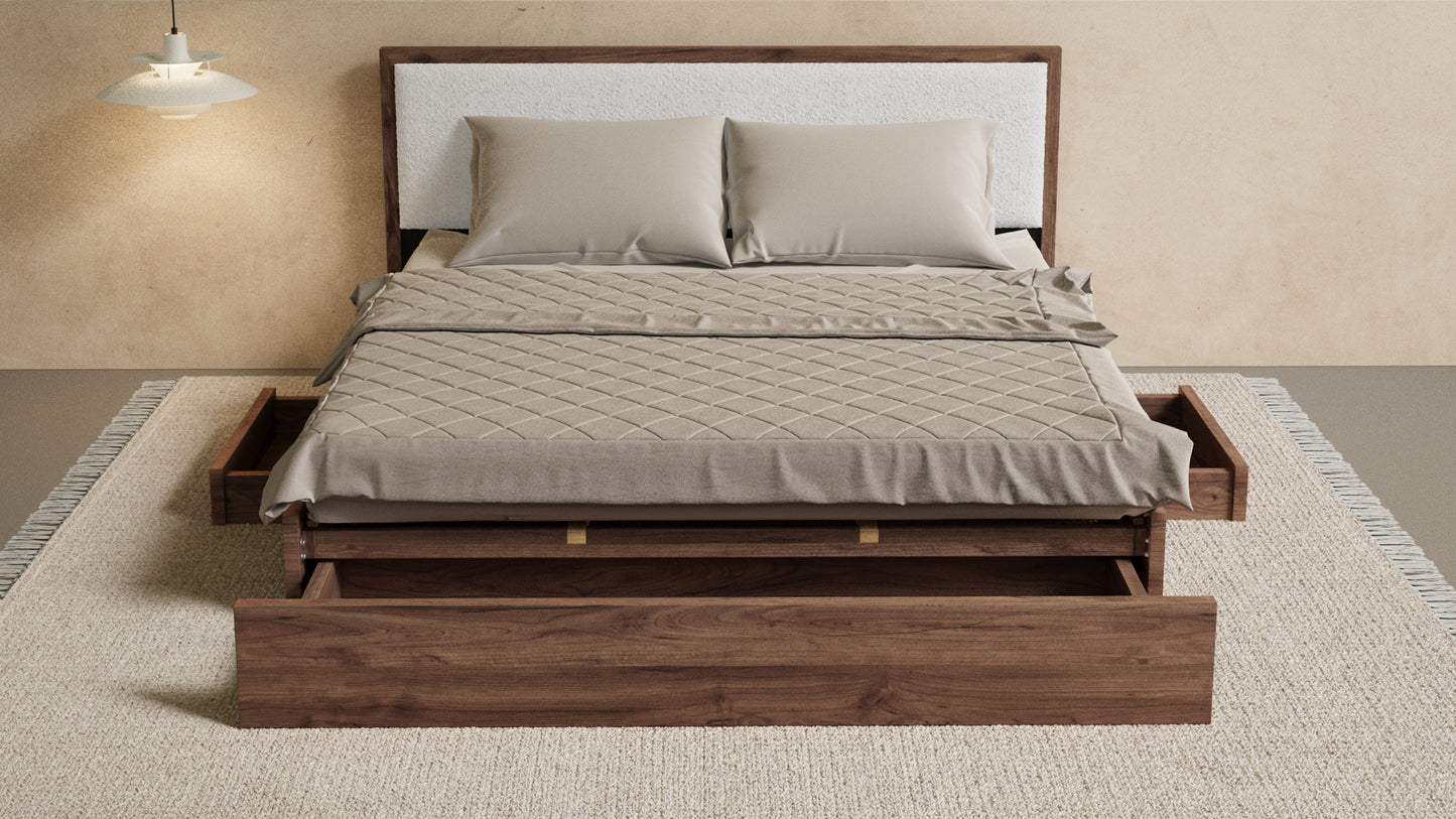Aspen Bed With Upholstered Back