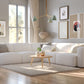 Luna Boucle White Sectional