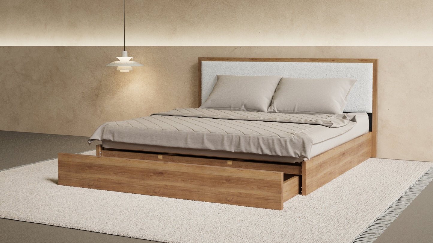 Aspen Bed With Upholstered Back