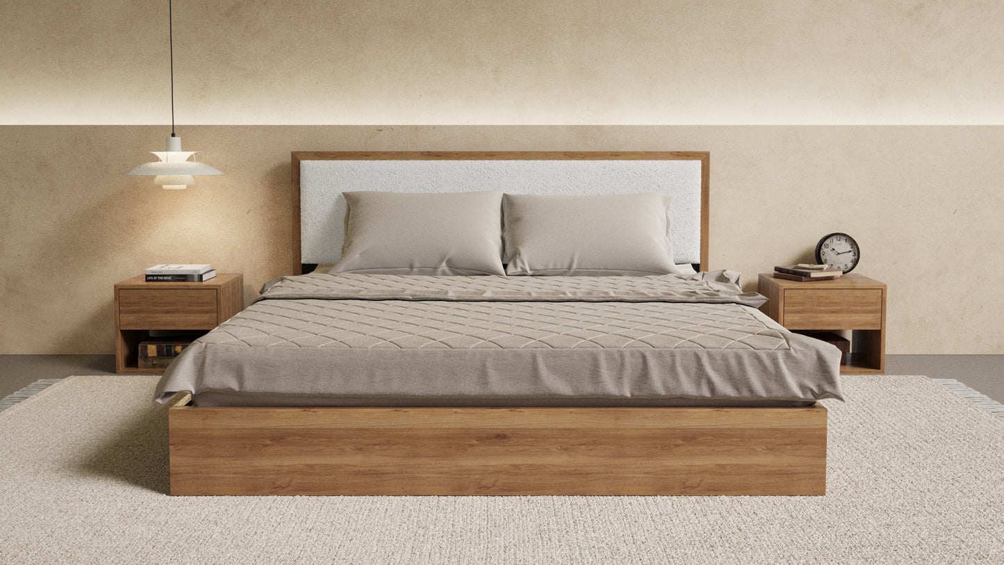 Aspen Bed With Upholstered Back