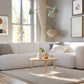 Luna Boucle White Right Sectional