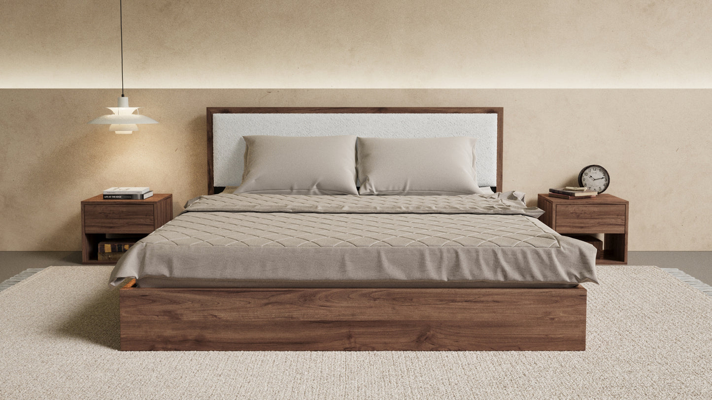 Aspen Bed With Upholstered Back