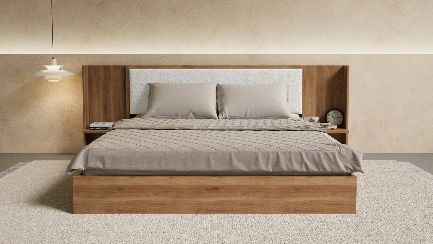 Aspen Bed With Upholstered Back