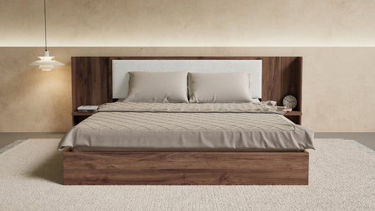 Aspen Bed With Upholstered Back